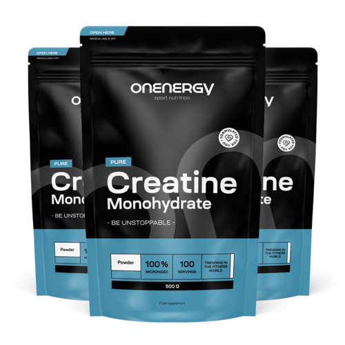 100% kreatin-monohidrát por, összesen 1500 g