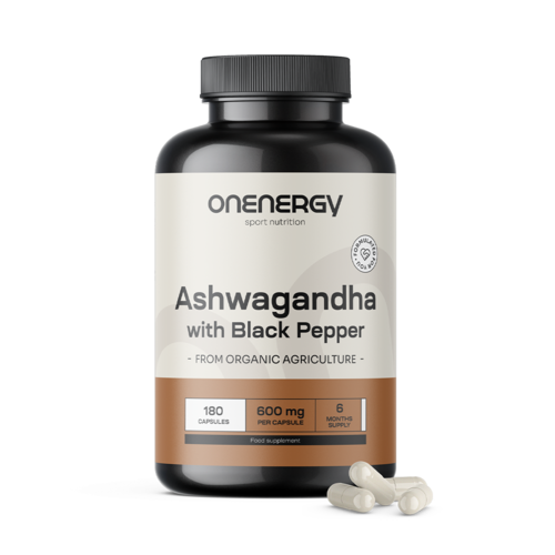 Ashwagandha fekete borssal, 180 kapszula