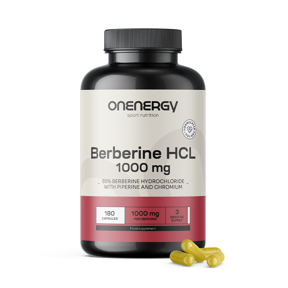 Berberin HCL 1000 mg – piperinnel és krómmal, 180 kapszula - On-Energy.hu