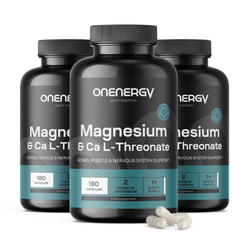 3x Magnézium + Kalcium L-treonát, összesen 540 kapszula