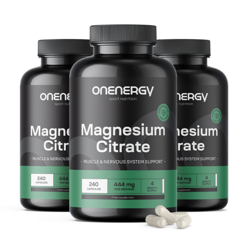 3x Magnézium-citrát 444 mg, összesen 720 kapszula