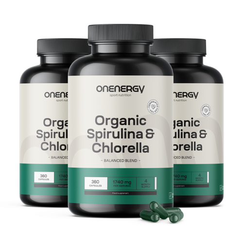 3x BIO Spirulina és chlorella, összesen 1080 kapszula