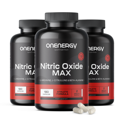 3x Nitric Oxide Max – arginin, citrullin és béta-alanin komplex, összesen 540 kapszula