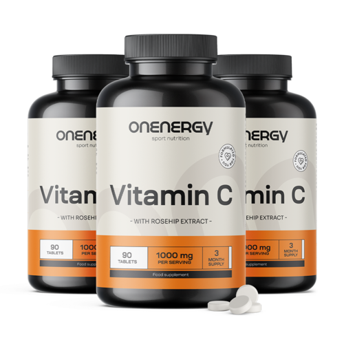 3x C-vitamin 1000 mg csipkebogyóval, összesen 270 tabletta