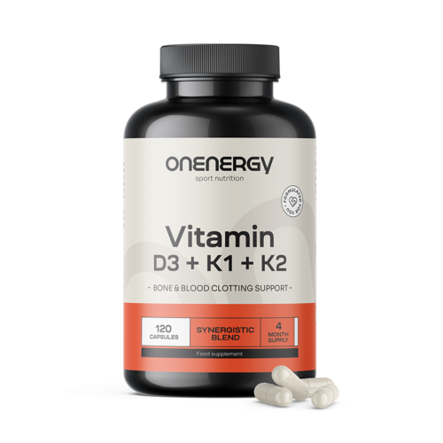 D3 + K1 + K2 vitamin, 120 kapszula