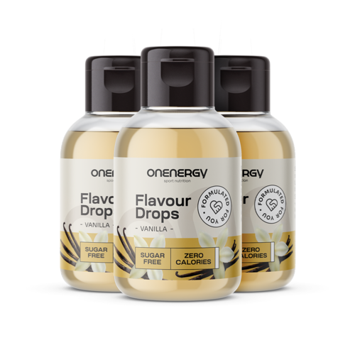 3x Flavour Drops cseppek édesítőszerrel – vanília, összesen 150 ml