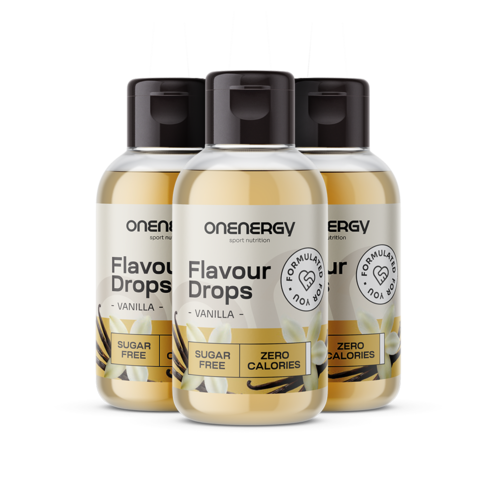 3x Flavour Drops cseppek édesítőszerrel – vanília, összesen 150 ml