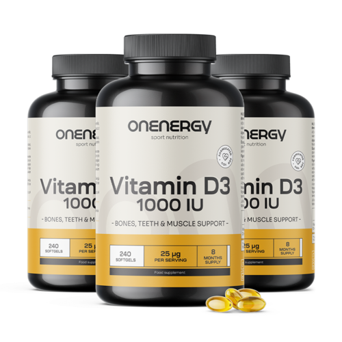 3x D3-vitamin 1000 NE, összesen 720 lágy kapszula